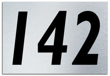 Number 142 Contemporary House Plaque | Brusher Aluminium modern door sign