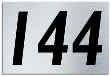 Number 144 Contemporary House Plaque | Brusher Aluminium modern door sign