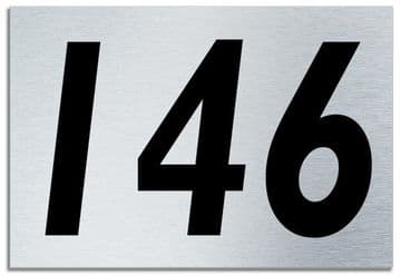 Number 146 Contemporary House Plaque | Brusher Aluminium modern door sign