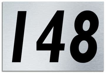 Number 148 Contemporary House Plaque | Brusher Aluminium modern door sign