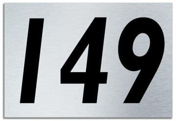 Number 149 Contemporary House Plaque | Brusher Aluminium modern door sign
