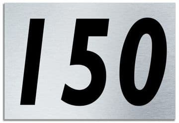 Number 150 Contemporary House Plaque | Brusher Aluminium modern door sign