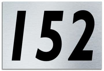 Number 152 Contemporary House Plaque | Brusher Aluminium modern door sign