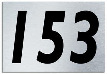 Number 153 Contemporary House Plaque | Brusher Aluminium modern door sign