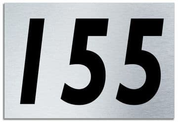 Number 155 Contemporary House Plaque | Brusher Aluminium modern door sign