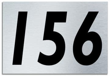 Number 156 Contemporary House Plaque | Brusher Aluminium modern door sign