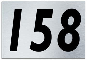 Number 158 Contemporary House Plaque | Brusher Aluminium modern door sign