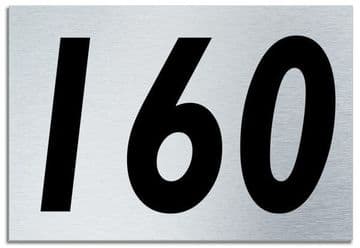 Number 160 Contemporary House Plaque | Brusher Aluminium modern door sign