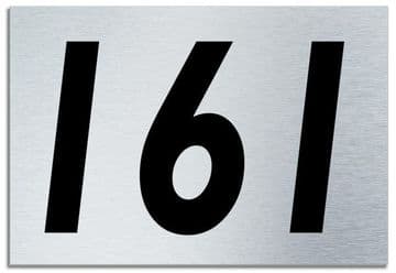 Number 161 Contemporary House Plaque | Brusher Aluminium modern door sign