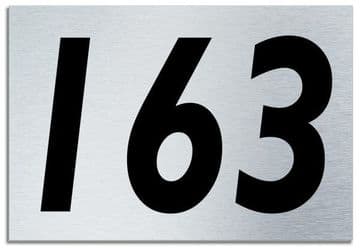 Number 163 Contemporary House Plaque | Brusher Aluminium modern door sign