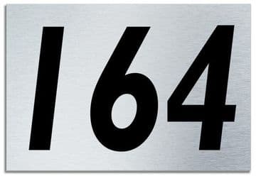 Number 164 Contemporary House Plaque | Brusher Aluminium modern door sign