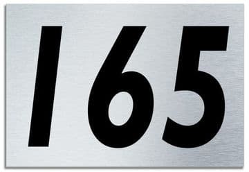 Number 165 Contemporary House Plaque | Brusher Aluminium modern door sign