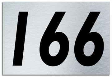 Number 166 Contemporary House Plaque | Brusher Aluminium modern door sign