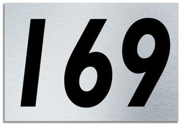 Number 169 Contemporary House Plaque | Brusher Aluminium modern door sign