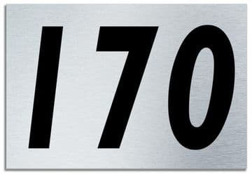 Number 170 Contemporary House Plaque | Brusher Aluminium modern door sign