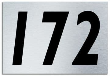 Number 172 Contemporary House Plaque | Brusher Aluminium modern door sign