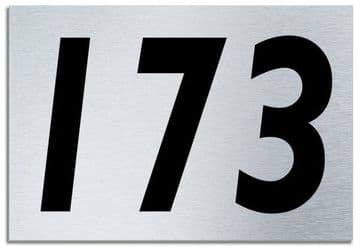Number 173 Contemporary House Plaque | Brusher Aluminium modern door sign