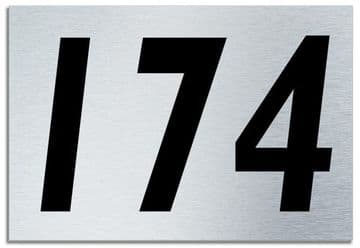 Number 174 Contemporary House Plaque | Brusher Aluminium modern door sign