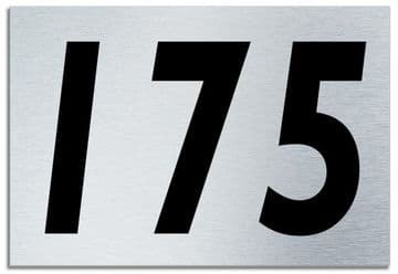 Number 175 Contemporary House Plaque | Brusher Aluminium modern door sign