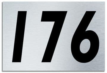 Number 176 Contemporary House Plaque | Brusher Aluminium modern door sign
