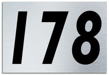 Number 178 Contemporary House Plaque | Brusher Aluminium modern door sign