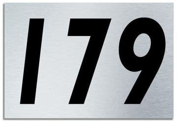 Number 179 Contemporary House Plaque | Brusher Aluminium modern door sign