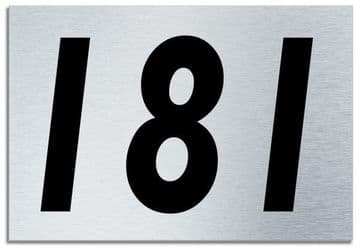 Number 181 Contemporary House Plaque | Brusher Aluminium modern door sign