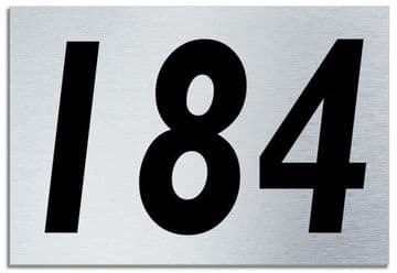 Number 184 Contemporary House Plaque | Brusher Aluminium modern door sign
