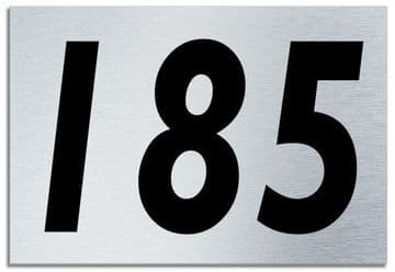 Number 185 Contemporary House Plaque | Brusher Aluminium modern door sign