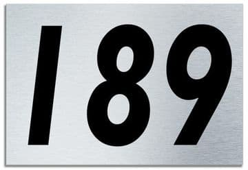Number 189 Contemporary House Plaque | Brusher Aluminium modern door sign