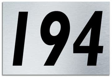 Number 194 Contemporary House Plaque | Brusher Aluminium modern door sign