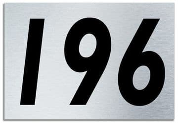 Number 196 Contemporary House Plaque | Brusher Aluminium modern door sign