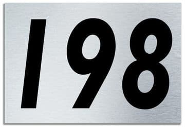 Number 198 Contemporary House Plaque | Brusher Aluminium modern door sign
