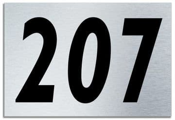 Number 207 Contemporary House Plaque | Brusher Aluminium modern door sign