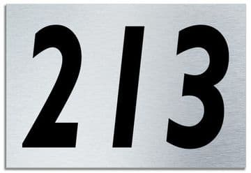 Number 213 Contemporary House Plaque | Brusher Aluminium modern door sign