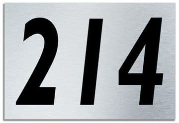 Number 214 Contemporary House Plaque | Brusher Aluminium modern door sign