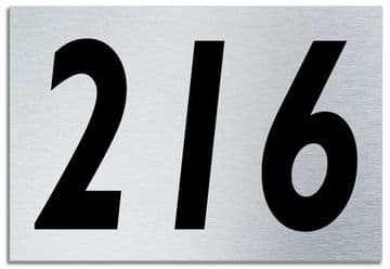 Number 216 Contemporary House Plaque | Brusher Aluminium modern door sign