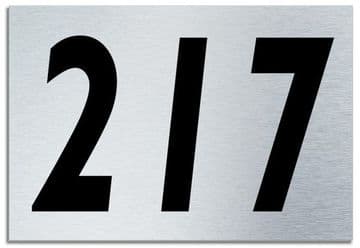 Number 217 Contemporary House Plaque | Brusher Aluminium modern door sign