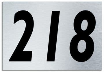 Number 218 Contemporary House Plaque | Brusher Aluminium modern door sign