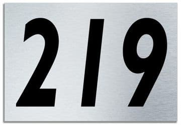 Number 219 Contemporary House Plaque | Brusher Aluminium modern door sign