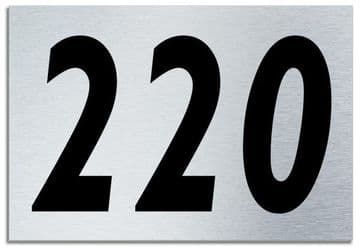 Number 220 Contemporary House Plaque | Brusher Aluminium modern door sign