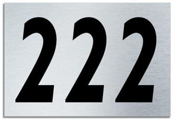 Number 222 Contemporary House Plaque | Brusher Aluminium modern door sign