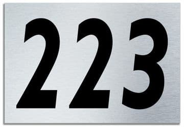 Number 223 Contemporary House Plaque | Brusher Aluminium modern door sign