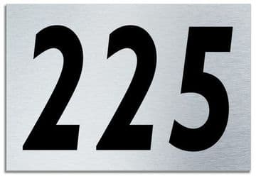 Number 225 Contemporary House Plaque | Brusher Aluminium modern door sign