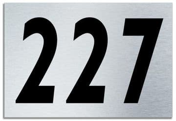 Number 227 Contemporary House Plaque | Brusher Aluminium modern door sign