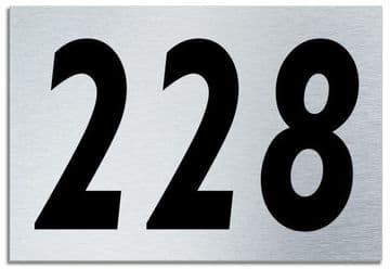 Number 228 Contemporary House Plaque | Brusher Aluminium modern door sign