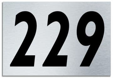 Number 229 Contemporary House Plaque | Brusher Aluminium modern door sign