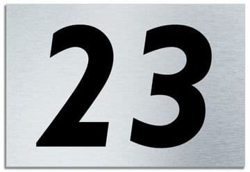 Number 23 Contemporary House Plaque | Brusher Aluminium modern door sign