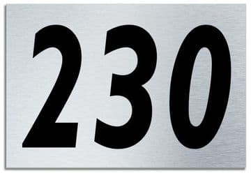 Number 230 Contemporary House Plaque | Brusher Aluminium modern door sign