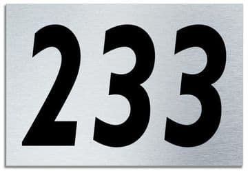 Number 233 Contemporary House Plaque | Brusher Aluminium modern door sign